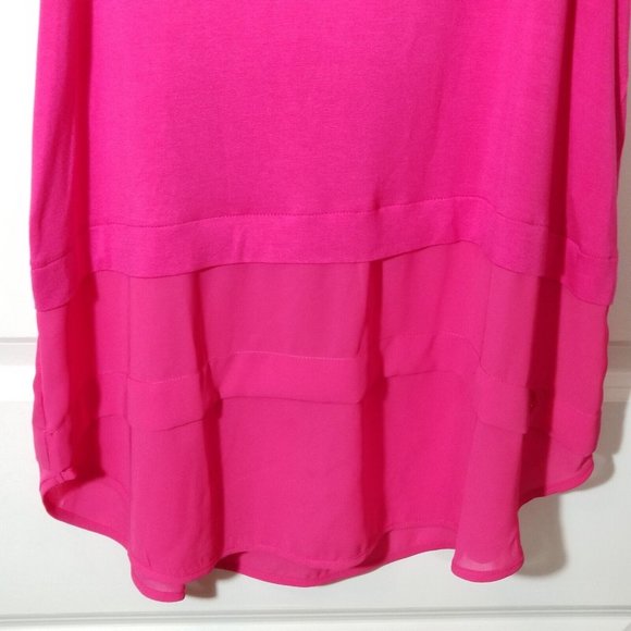 New Michael Michael Kors Top (QS25KG2T45) Electric Pink Sleeveless in Size Large - Picture 4 of 6